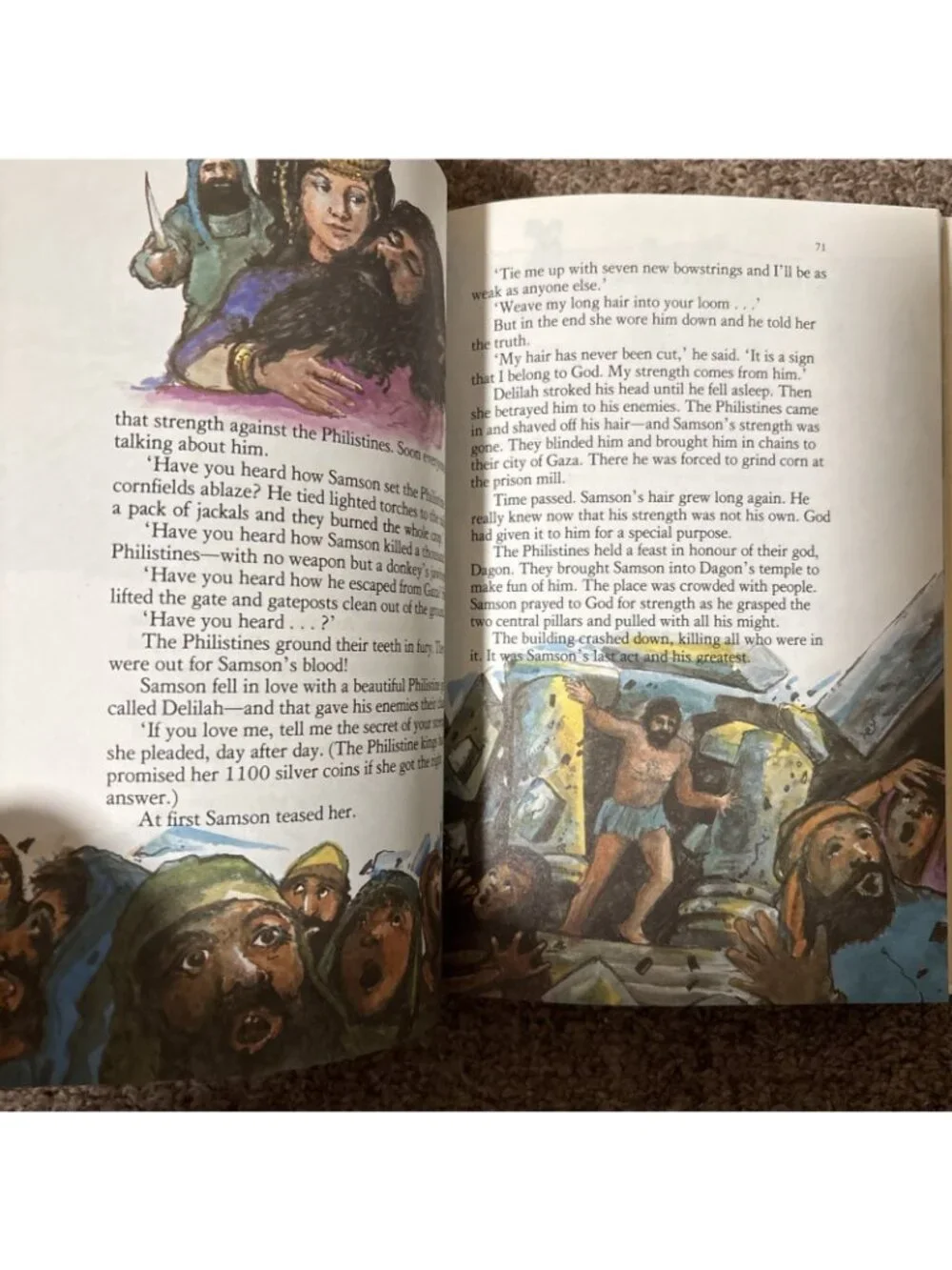 *Illusrated Children's Bible Vintage Hardcover With Slip Case Ideals publication